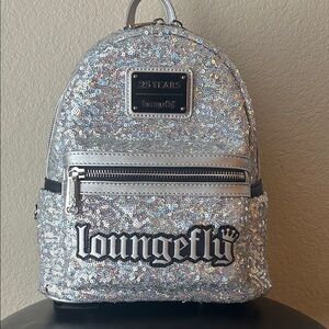 Loungefly Glittering Silver Backpack